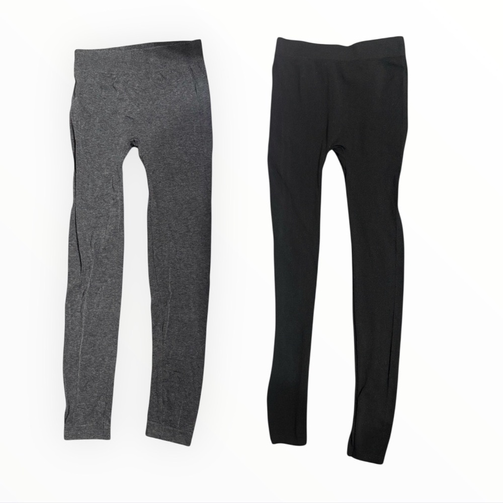 WOMEN’S Black & Grey Skinny Leggings (2) Bundle